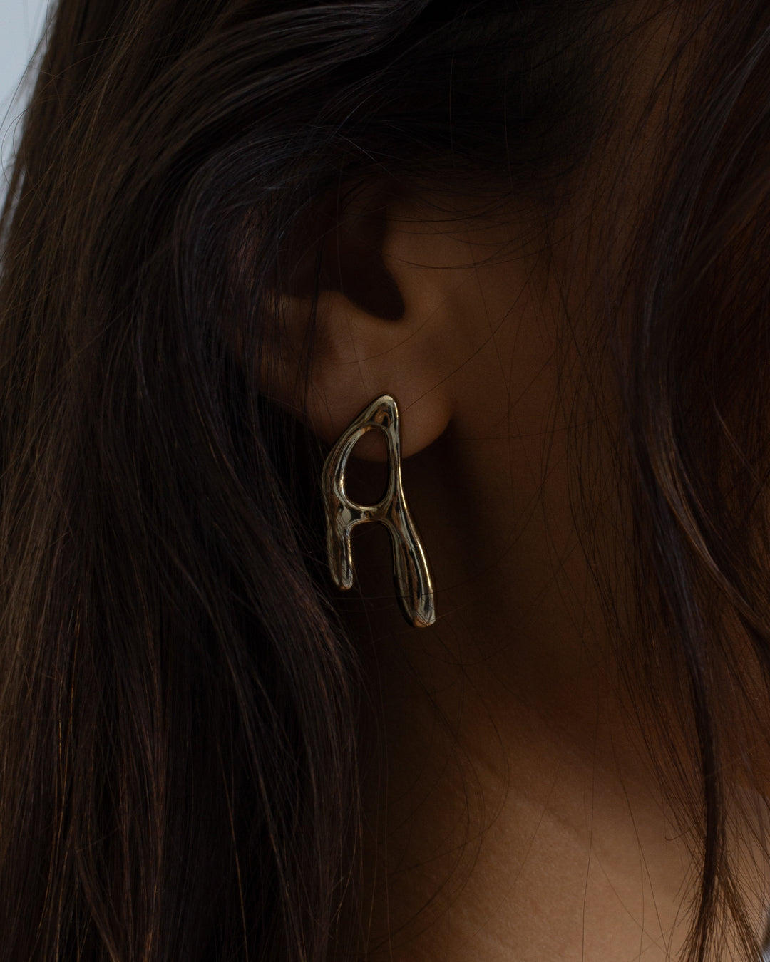 Goopy Letter Initial Earrings — detail view 2