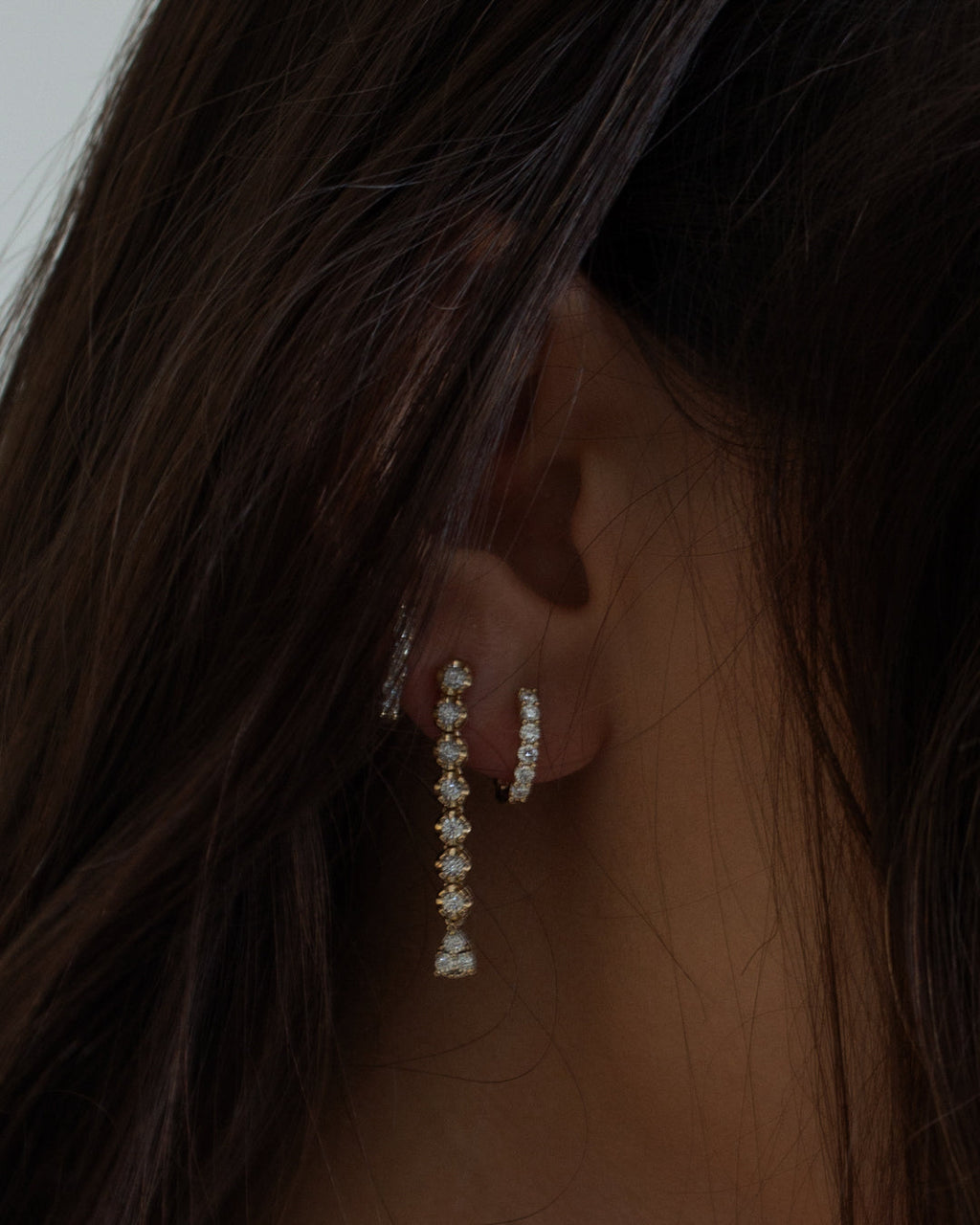 One and Only Diamond Drop Studs - Earrings — alternate angle 2