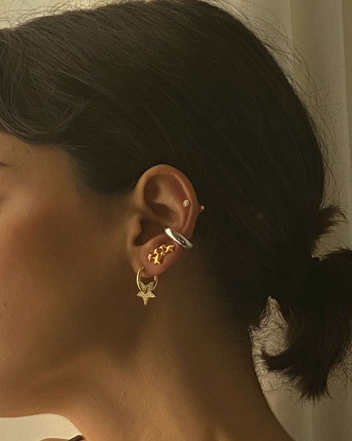 Amalfi Ear Cuff - Silver - Earrings — another angle 2
