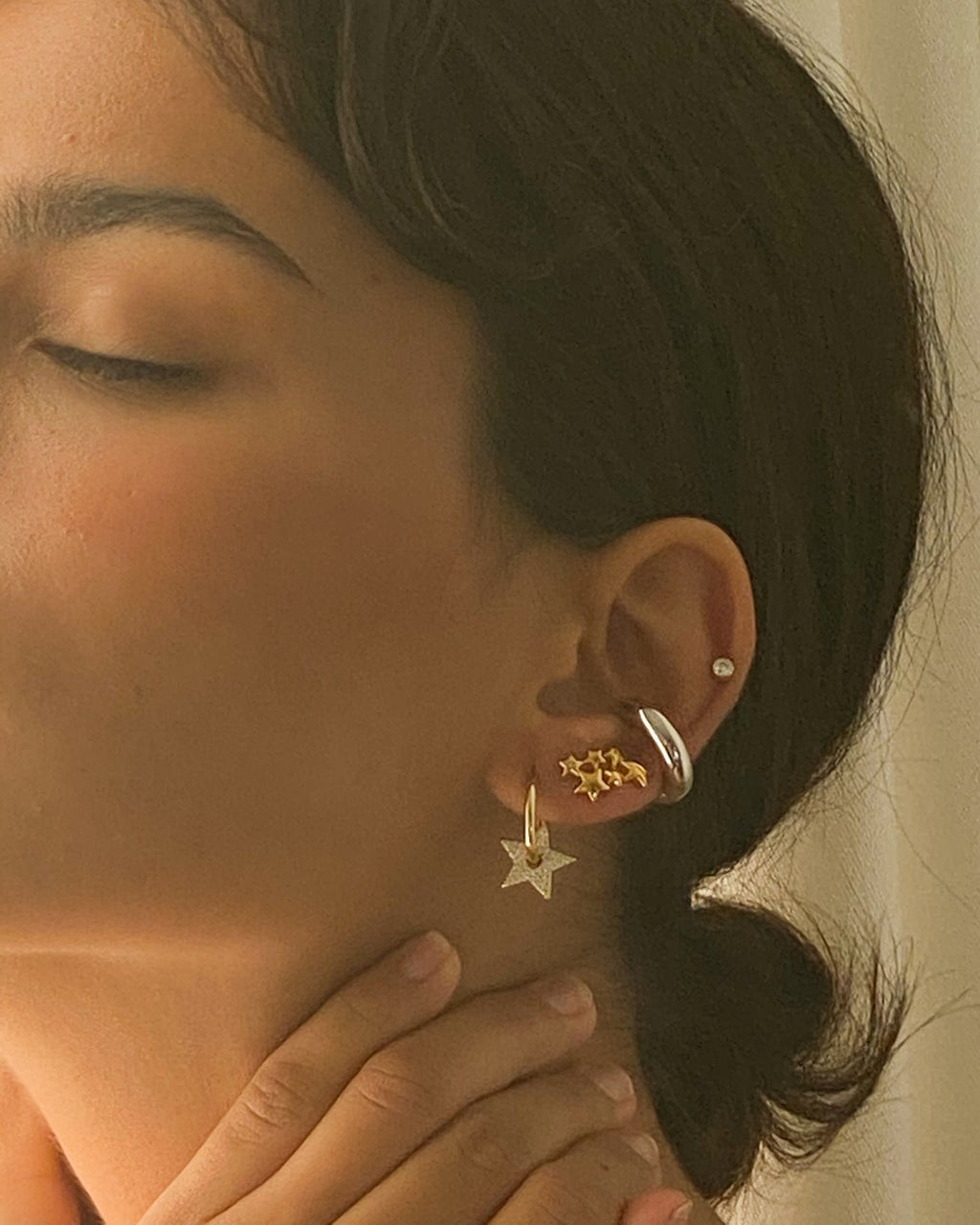 Amalfi Ear Cuff - Silver - Earrings — alternate view 2 2