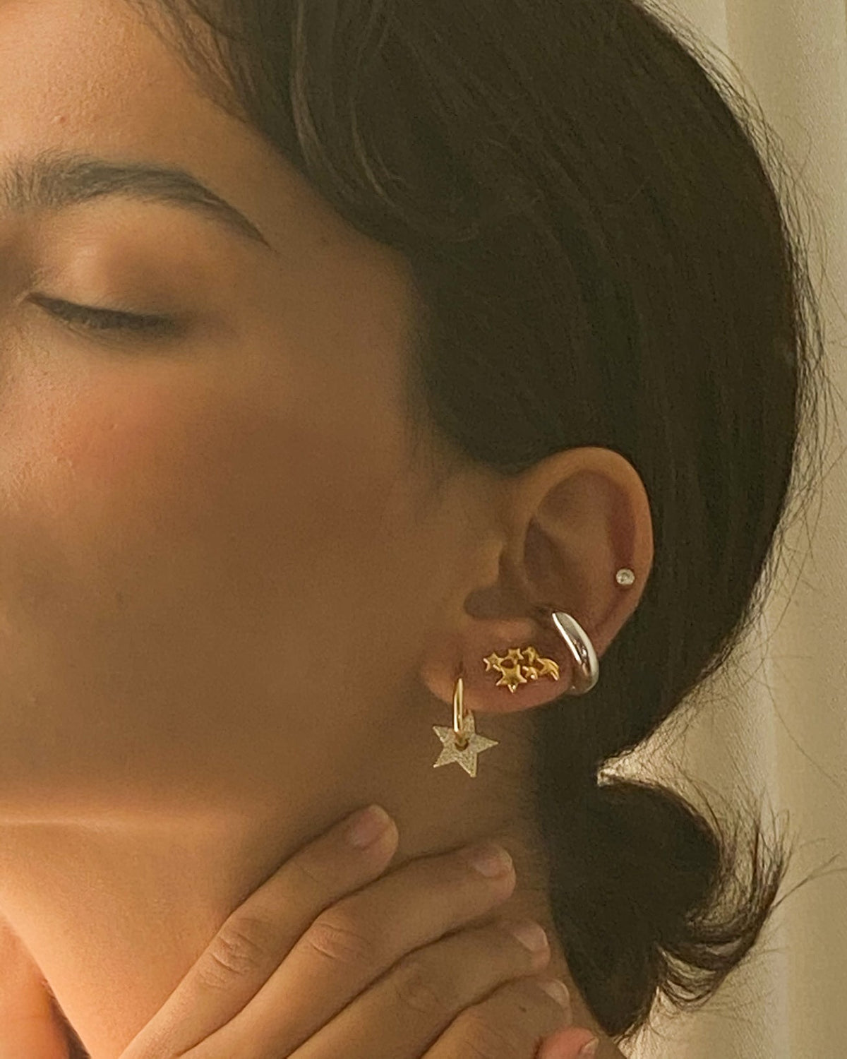 Amalfi Ear Cuff - Silver - Earrings — alternate view 2 2
