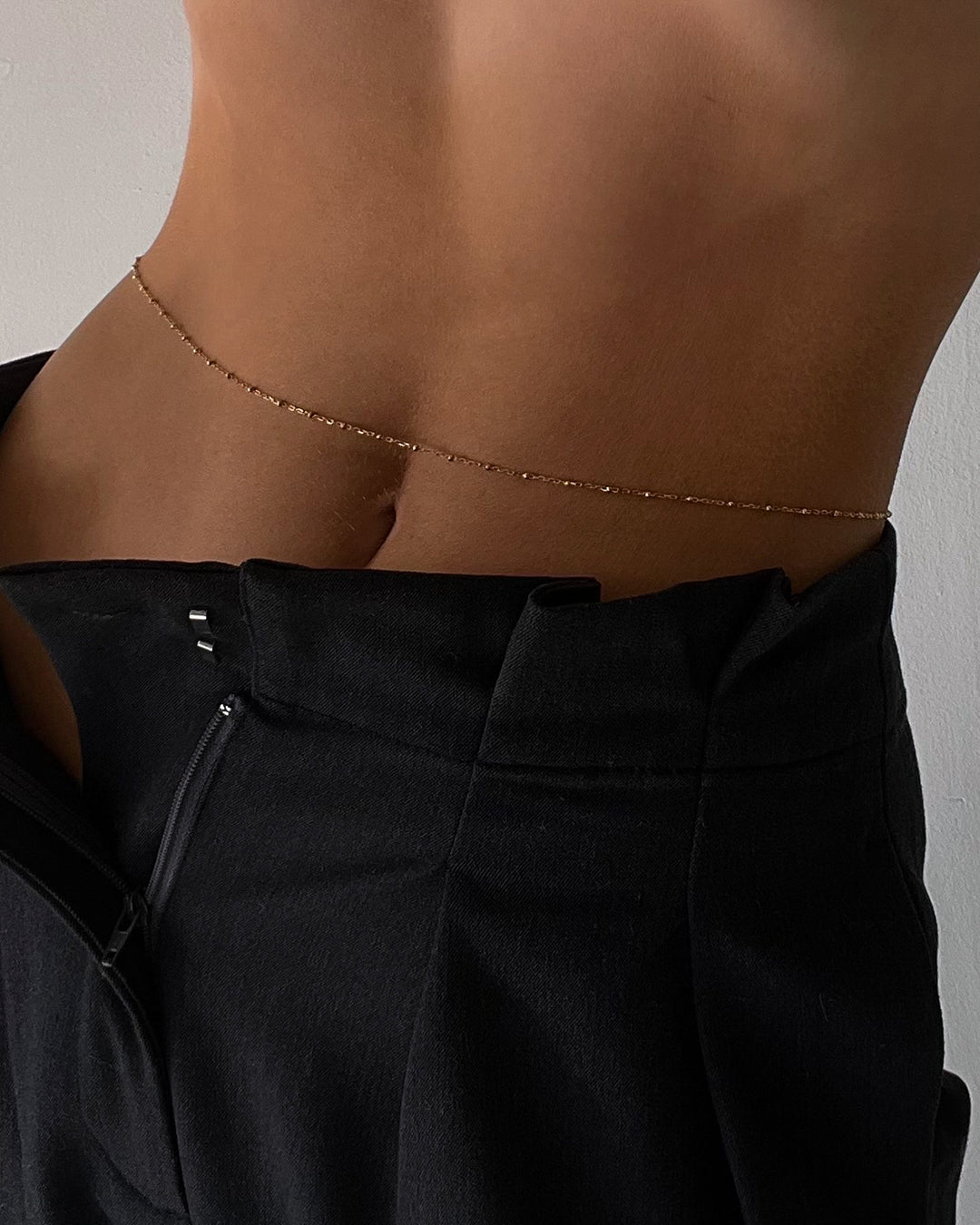 Mondays at Teddy's Belly Chain - Silver — another angle
