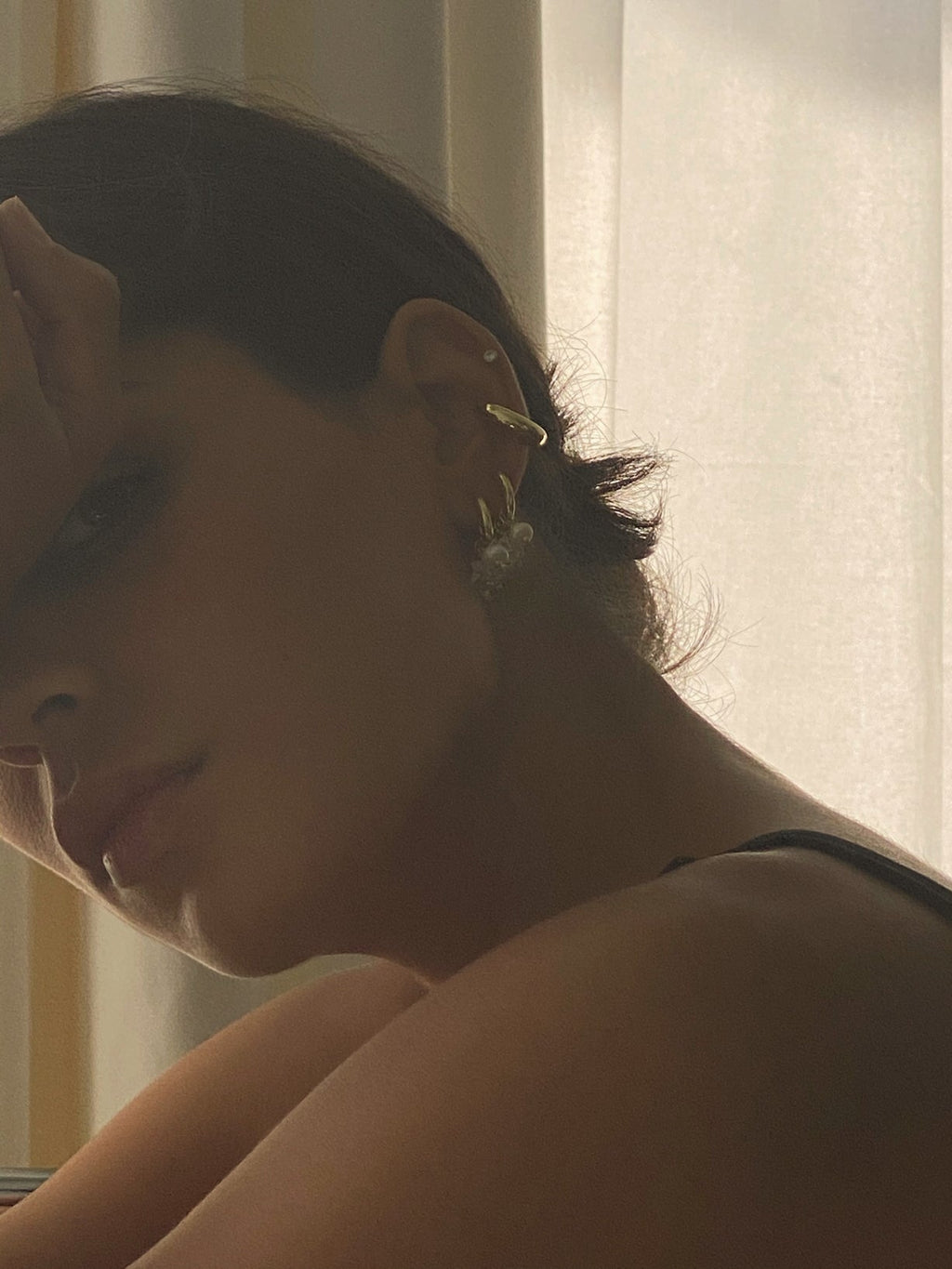 Amalfi Ear Cuff - Gold - Earrings — alternate view 3