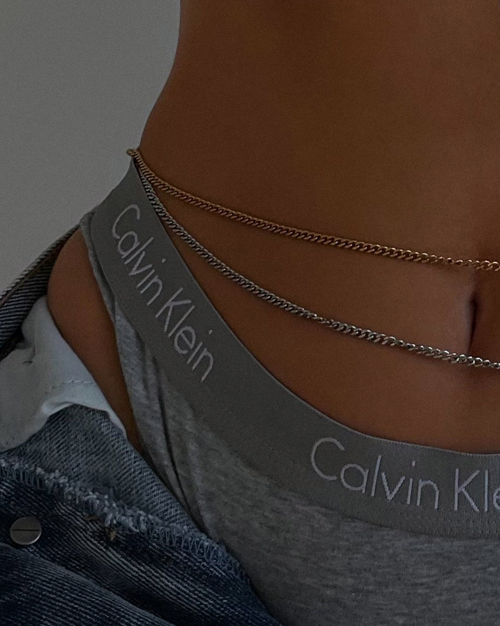Virgo Energy Belly Chain - Silver — alternate view 2
