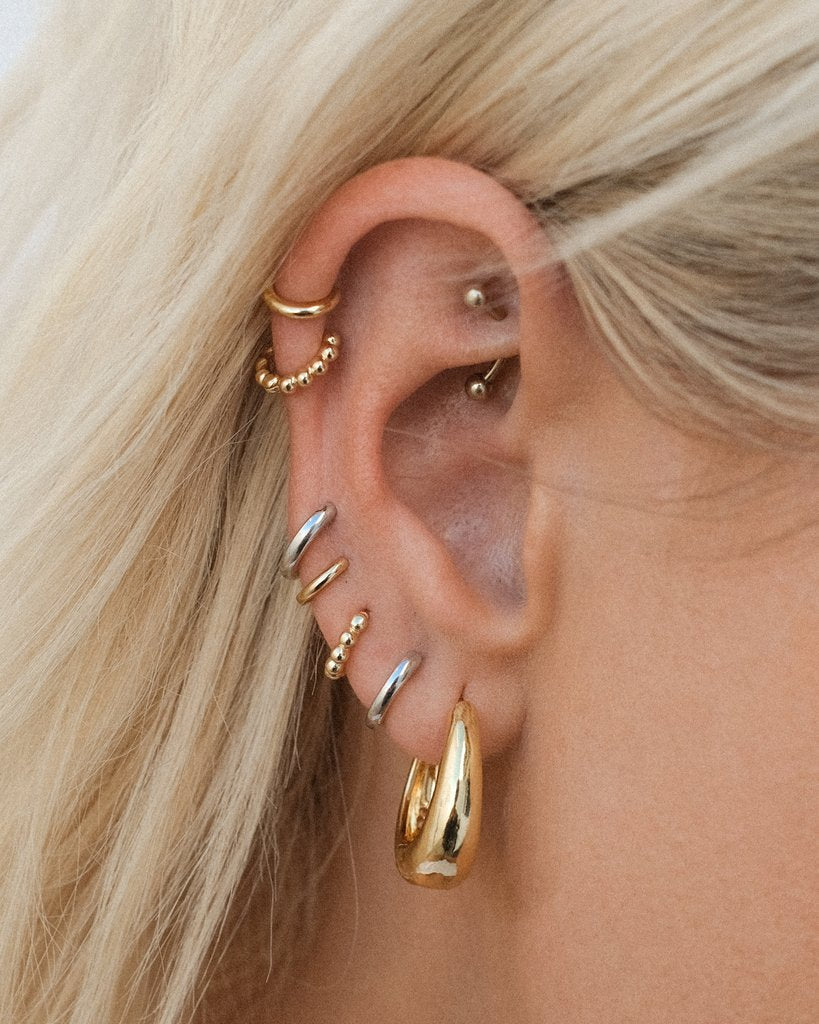 Marbella Hoops - Silver — alternate view