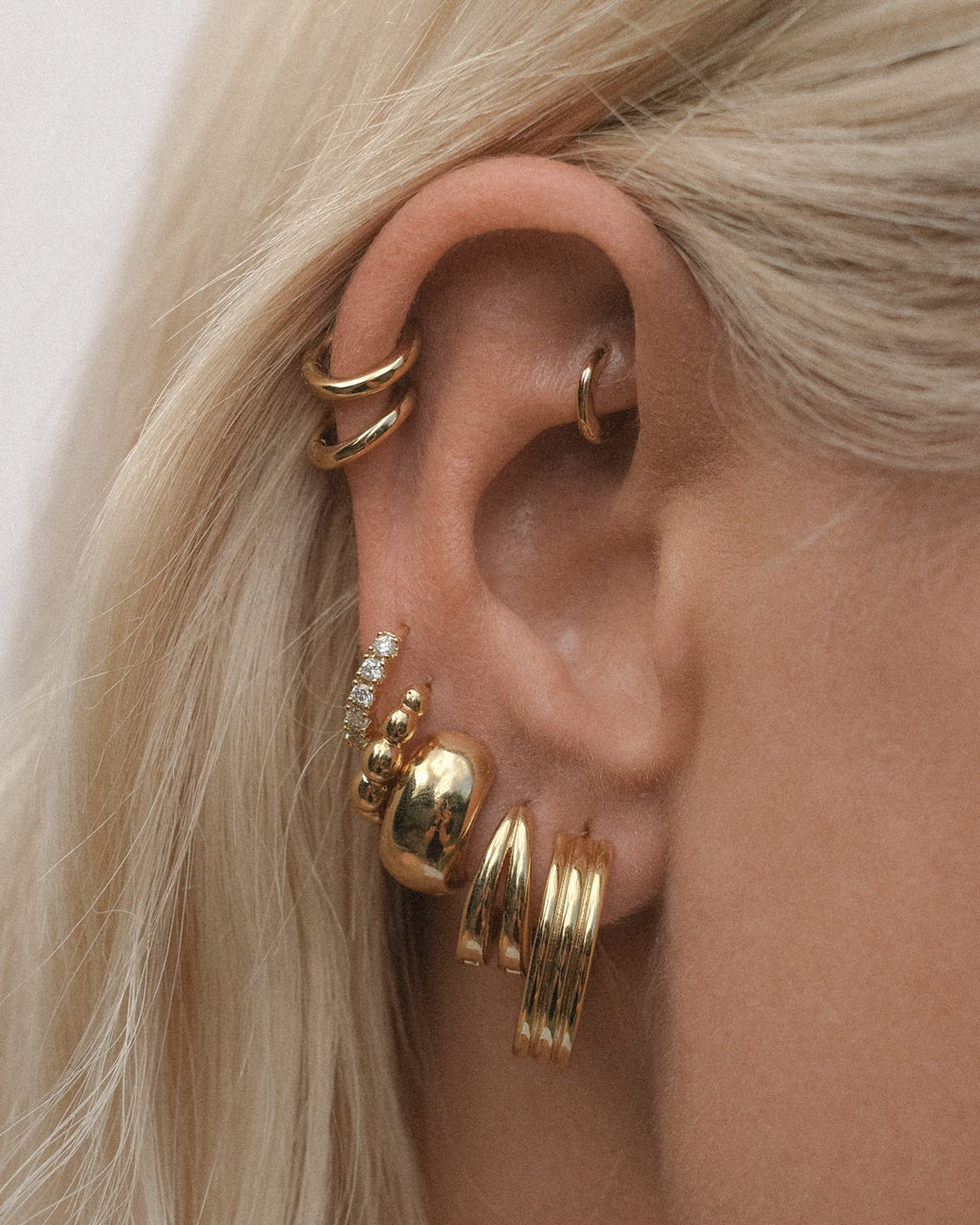 Bridgette Hoops - Gold — alternate angle