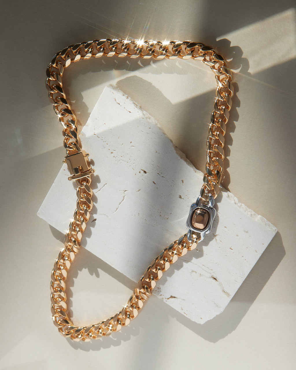 Kate Bezel Stud Necklace — alternate angle