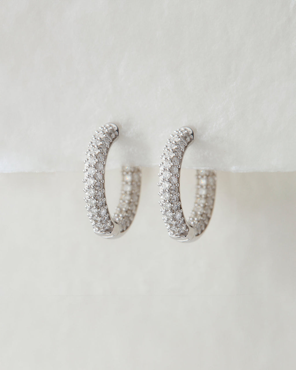 Real Diamond Amalfi Huggies - Earrings — alternate view