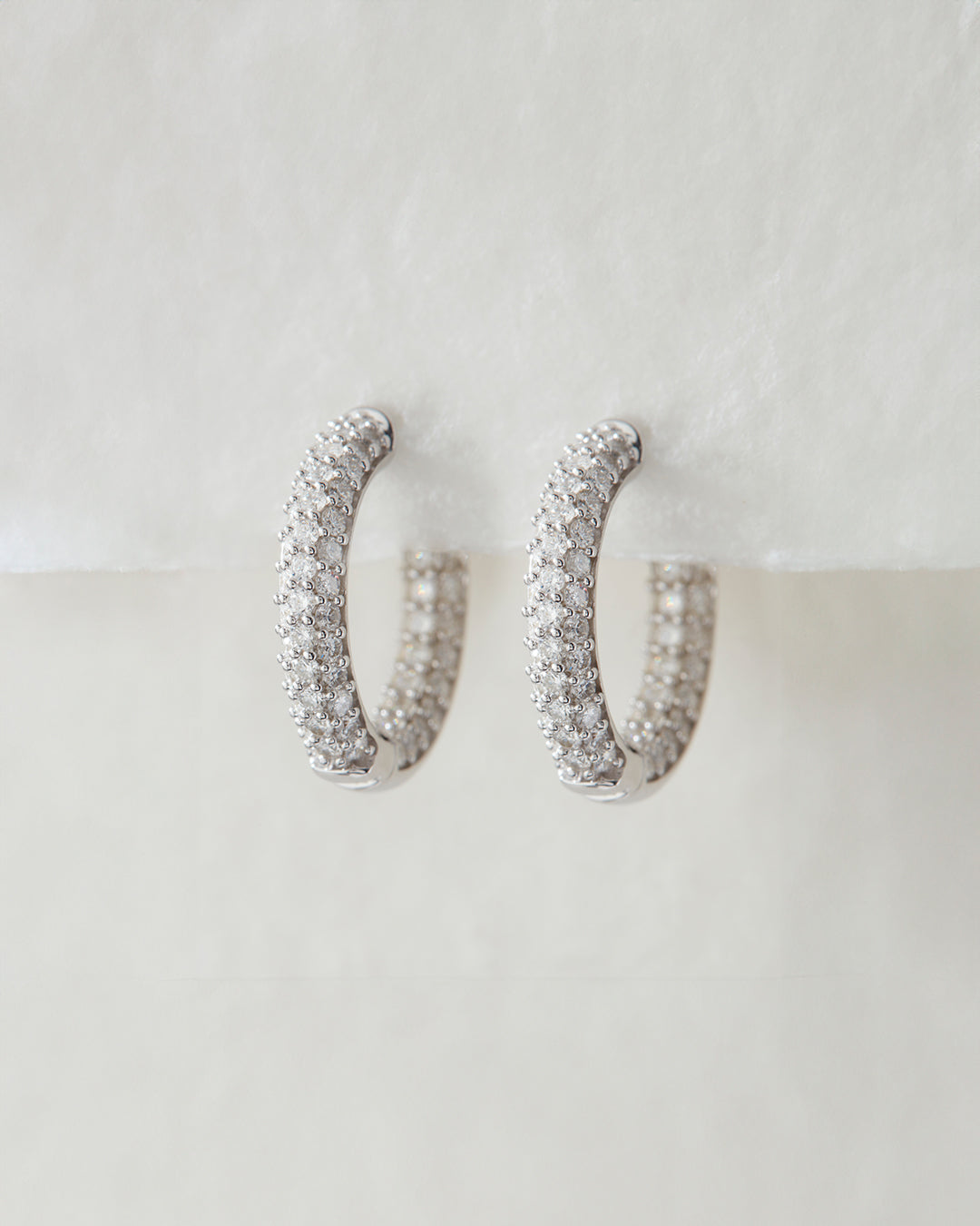 Real Diamond Amalfi Huggies - Earrings — alternate view