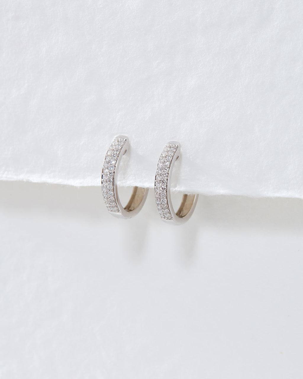 Super Shimmer Diamond Hoops (16.5mm) — detail view