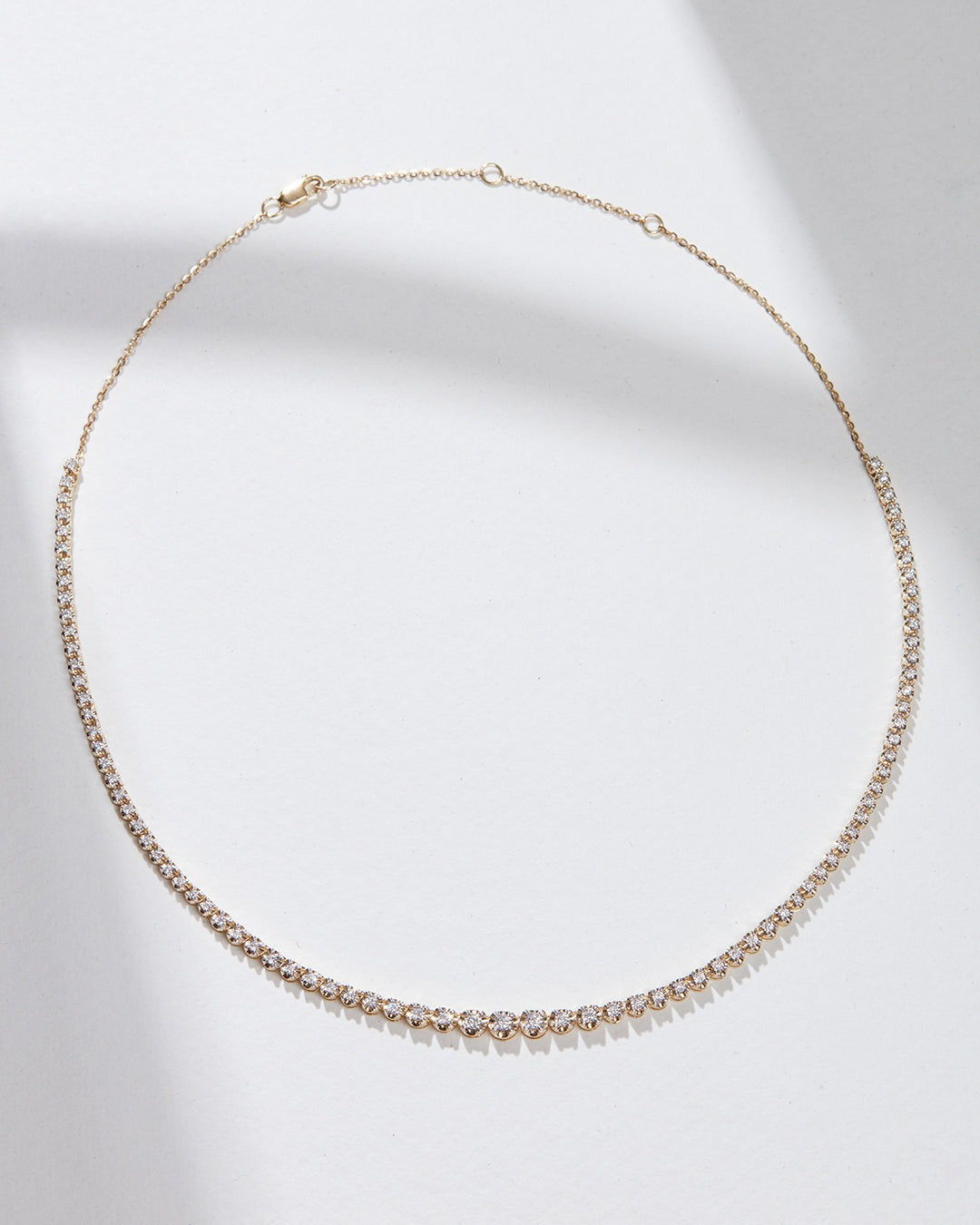 Pia Tennis Necklace — another angle