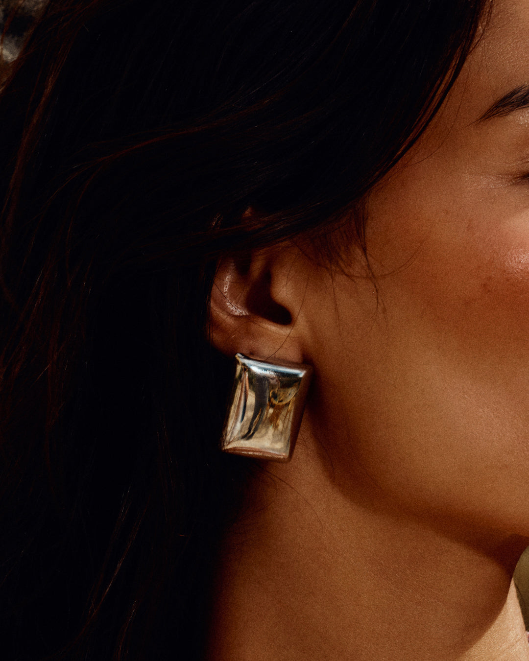 Biarritz Studs - Silver - Earrings — alternate view
