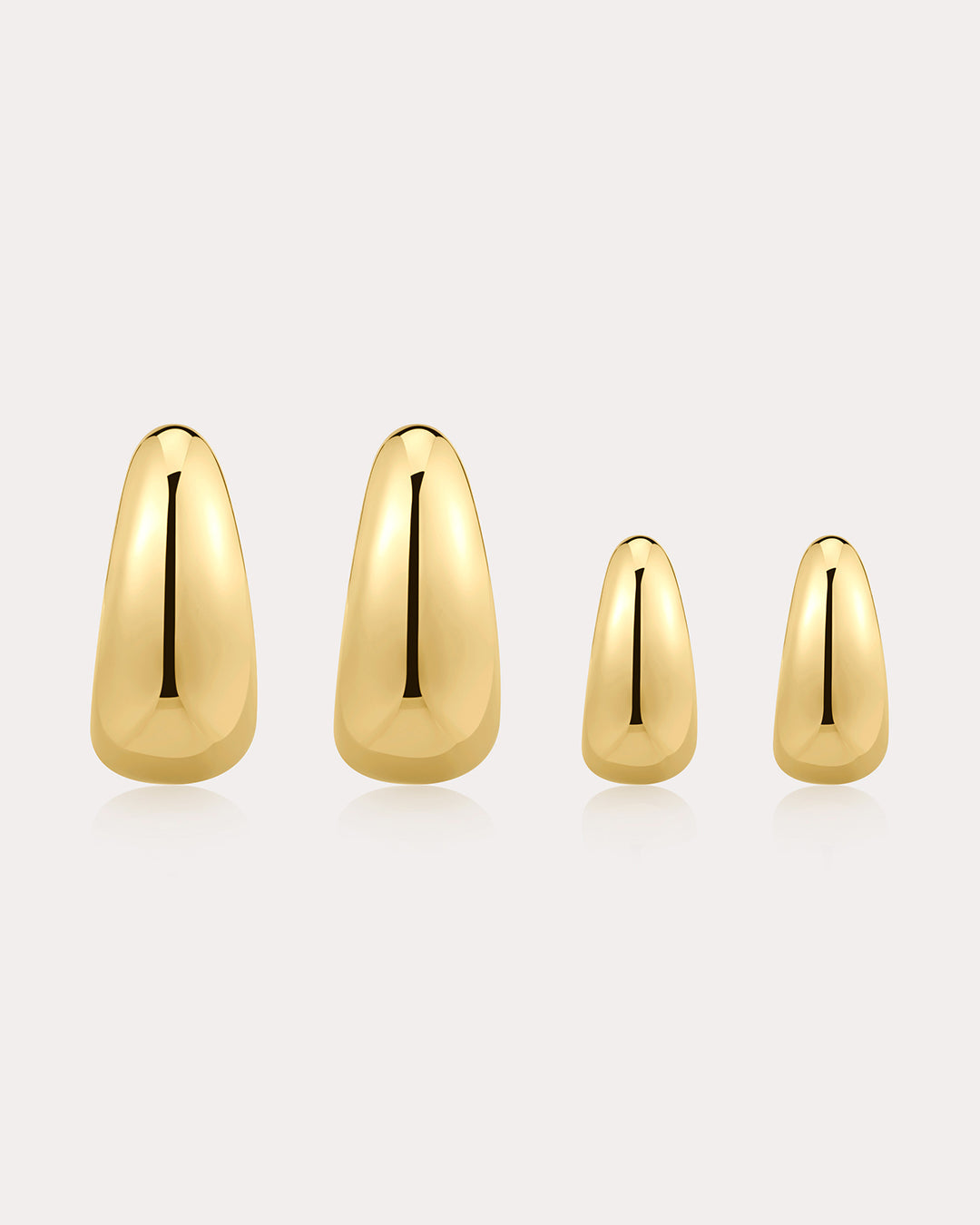 Classic Claw Hoops Set in Gold