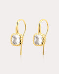 Classique Cushion Hook Earrings in Gold