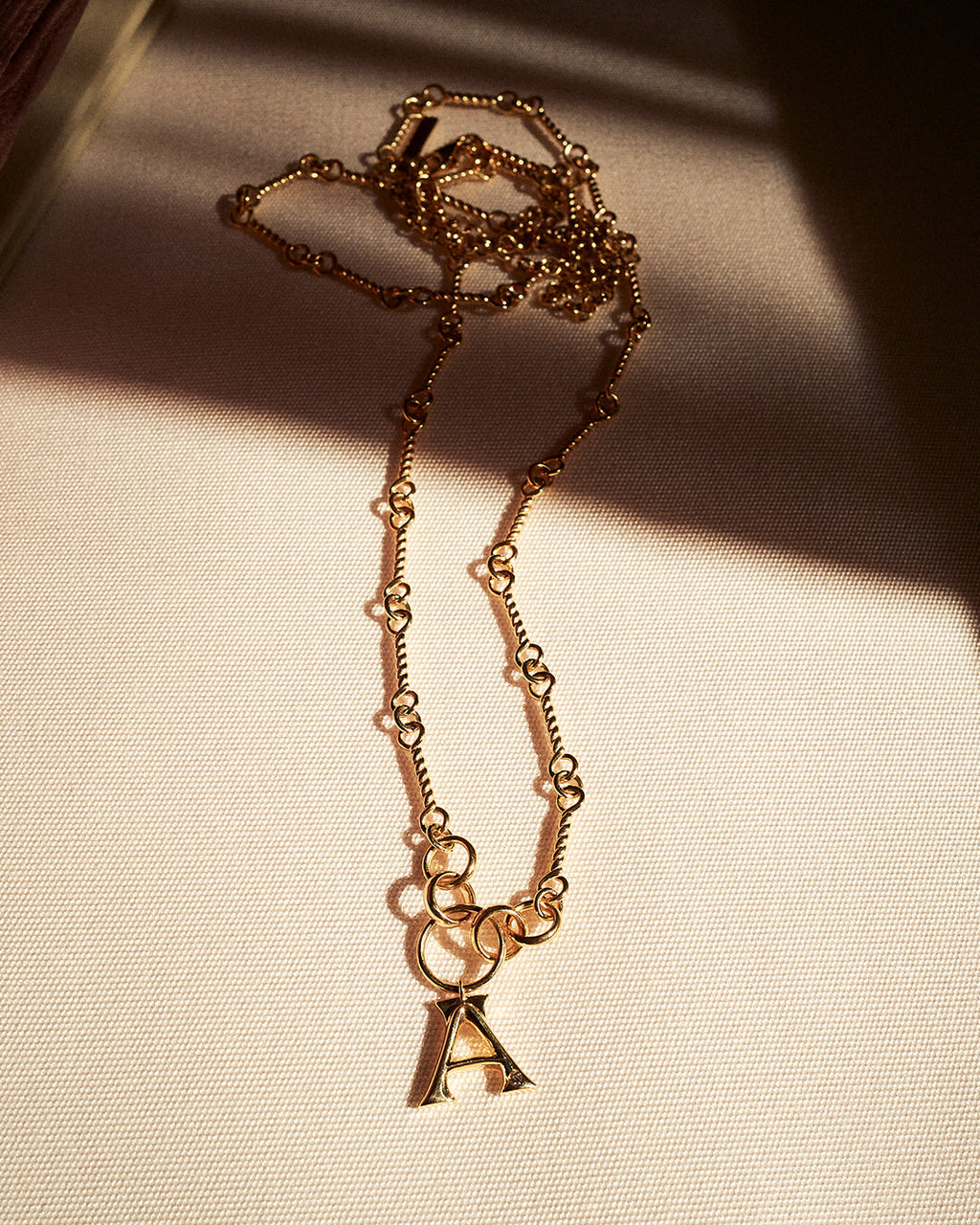 Initial Charm Bellychain — alternate angle