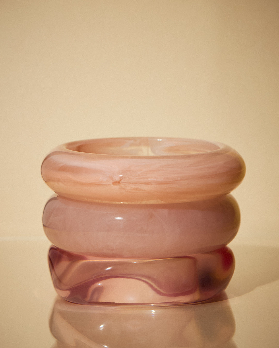 Formentera Bangle Set - Pink — alternate angle