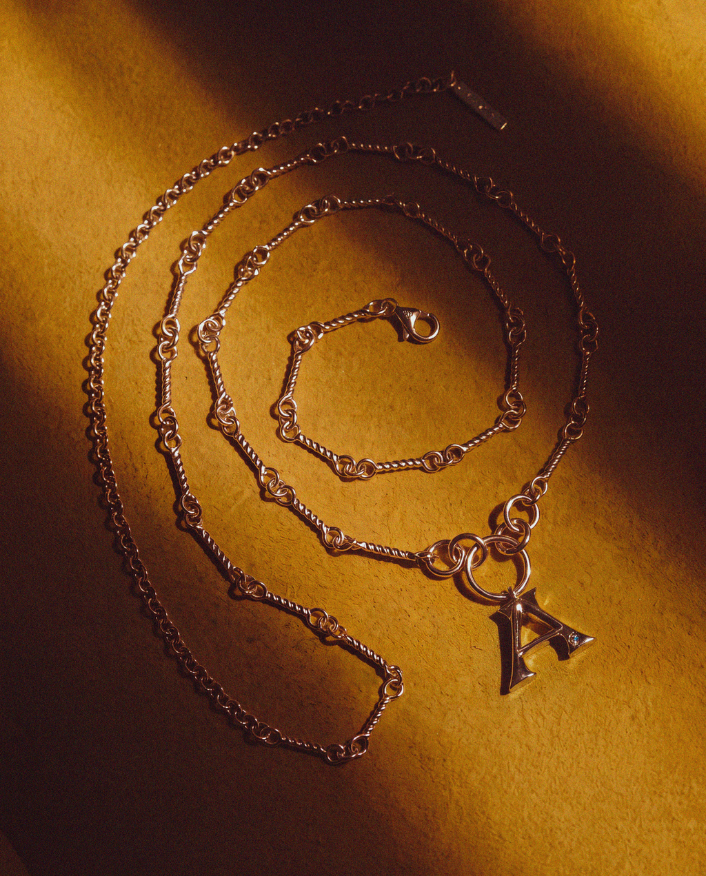 Initial Charm Bellychain — detail view