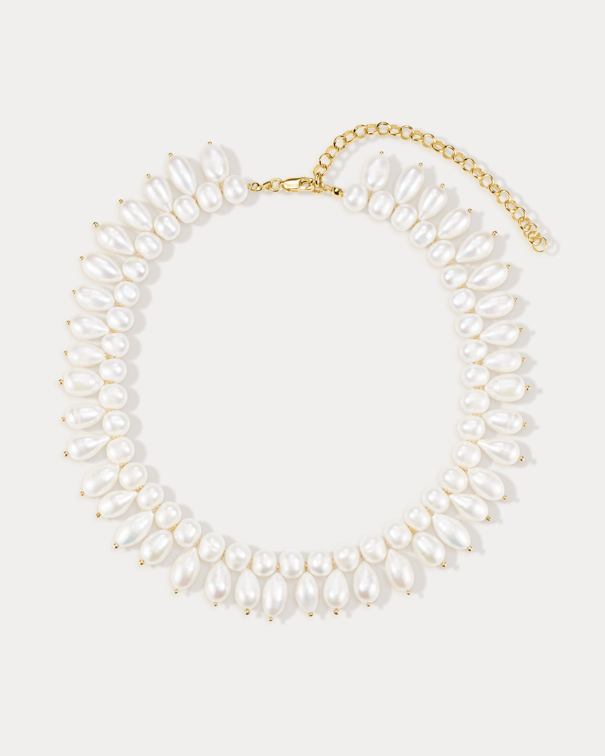 Mallorca Pearl Statement Necklace in Gold