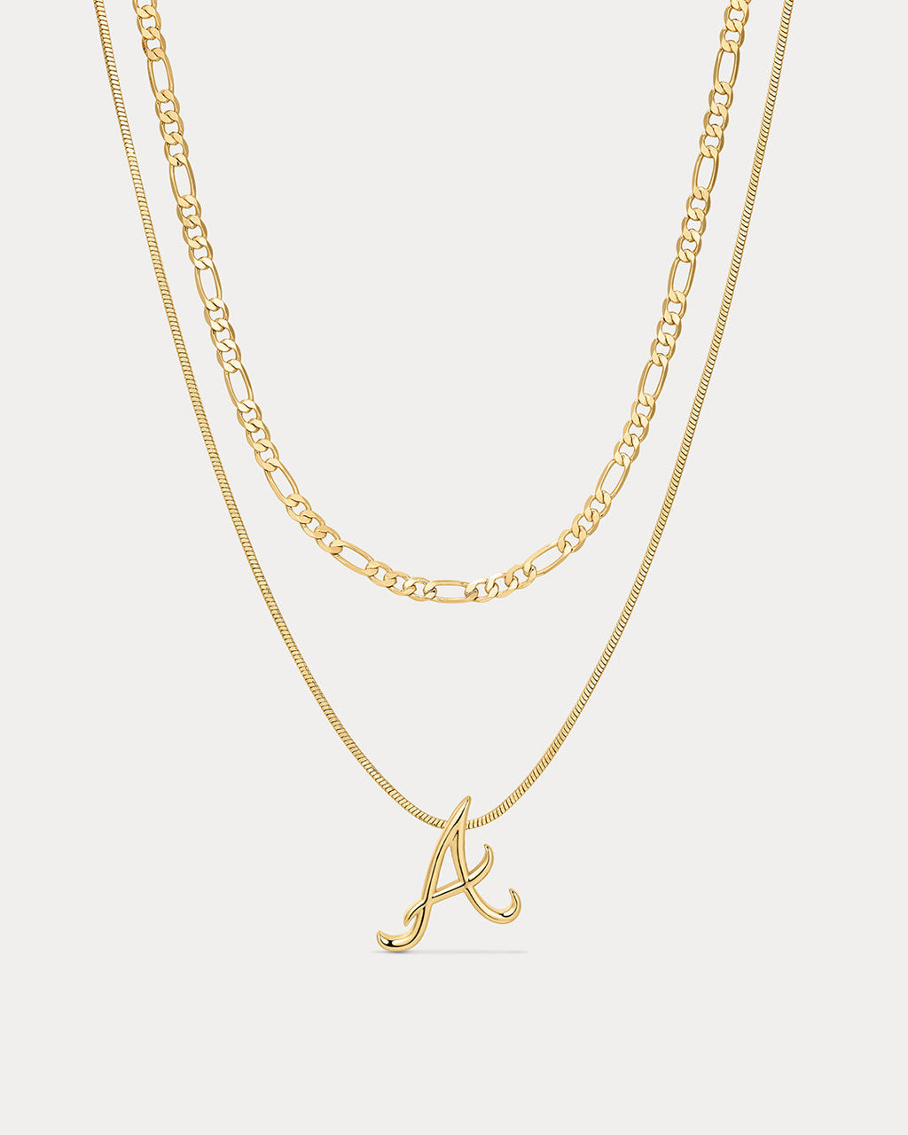 MLB Double Chain Logo Necklace - Gold — detail view 2
