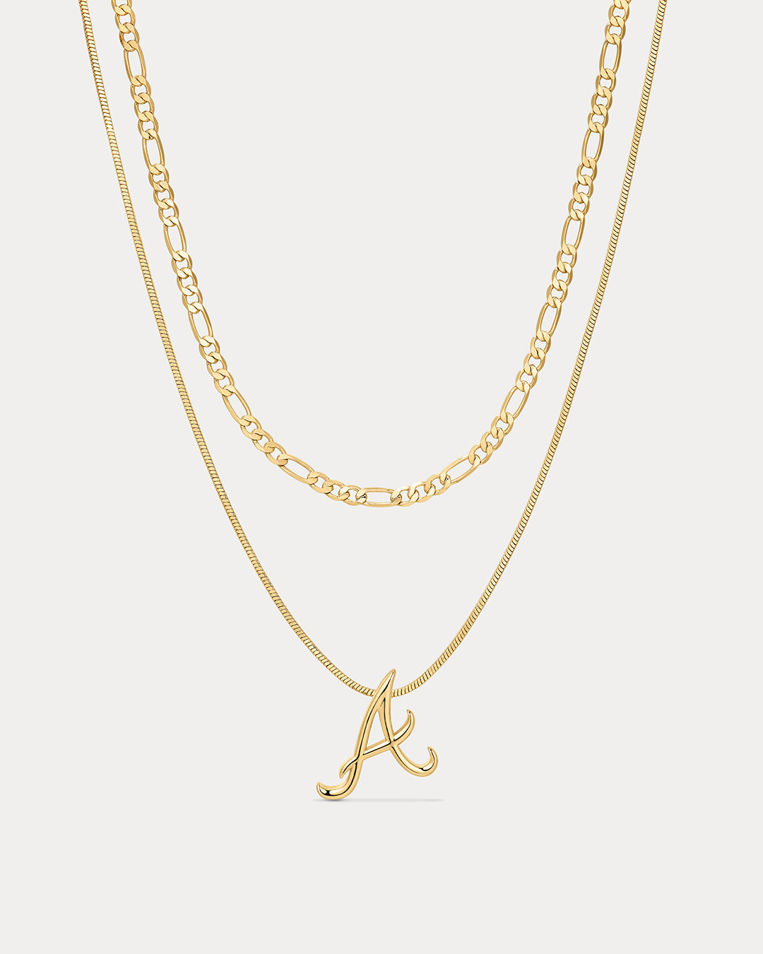 MLB Double Chain Logo Necklace - Gold — detail view 2