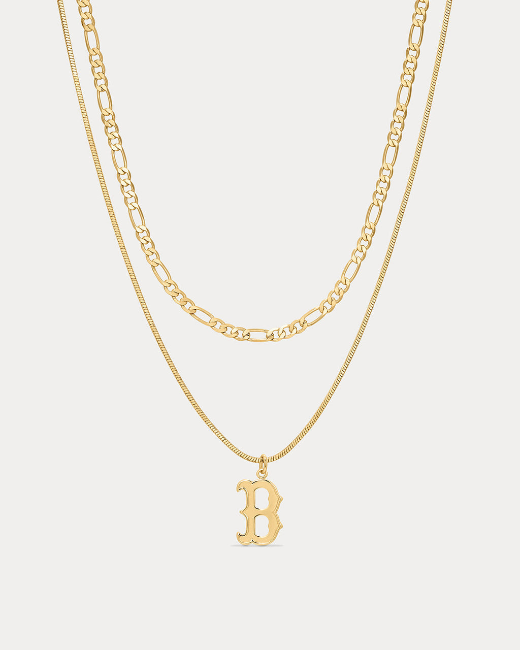 MLB Double Chain Logo Necklace - Gold — alternate angle