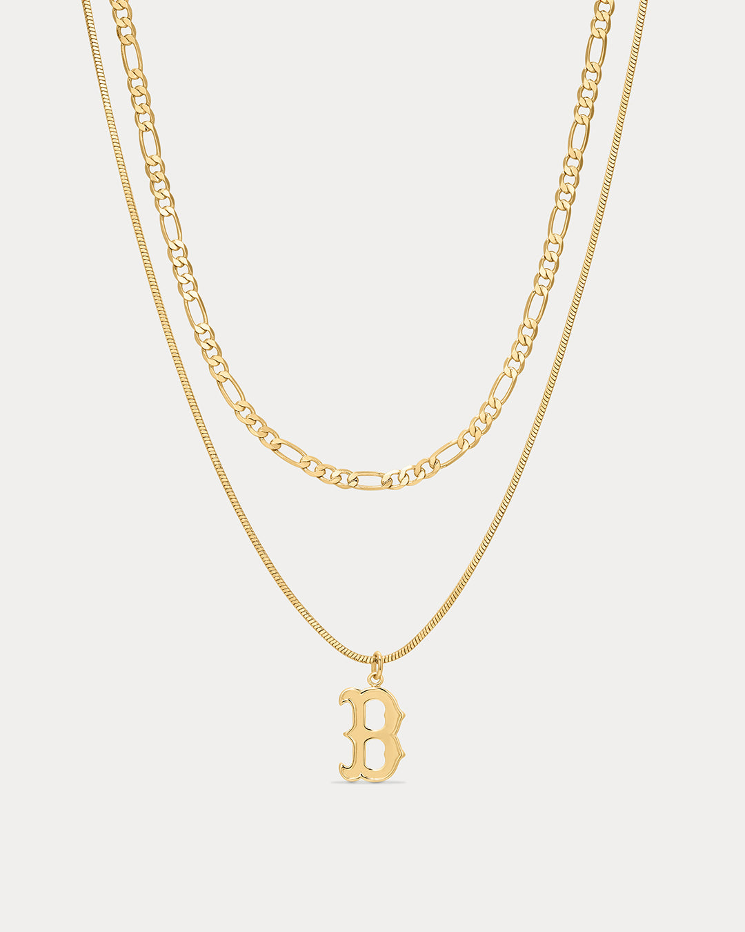 MLB Double Chain Logo Necklace - Gold — alternate angle