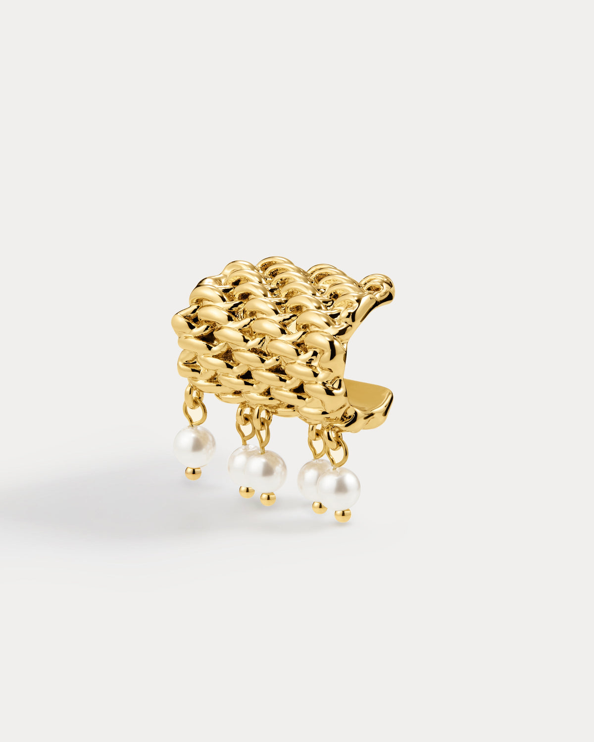 Palma Pearl Ear Cuff - Gold - Earrings