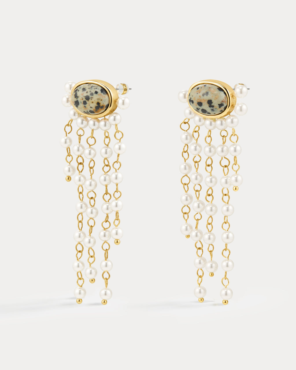 Palma Pearl Studs - Gold - Earrings