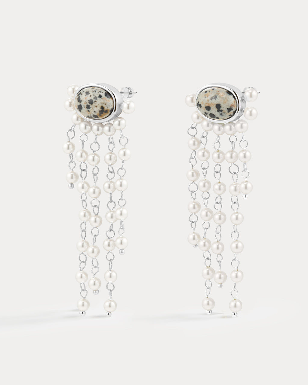 Palma Pearl Studs - Silver - Earrings