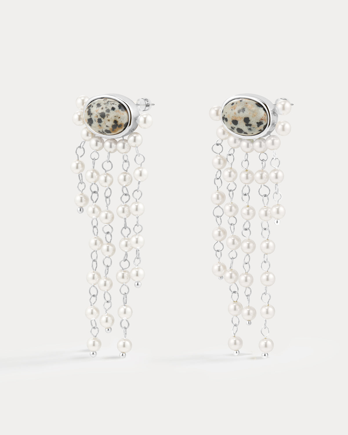 Palma Pearl Studs - Silver - Earrings