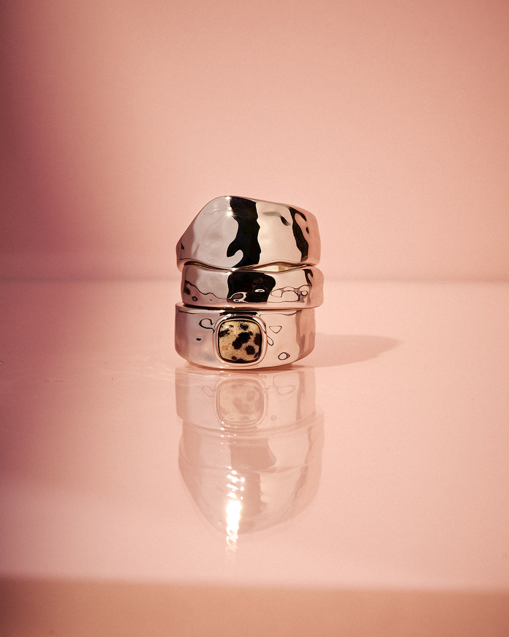 Palma Ring Set - Silver — alternate view