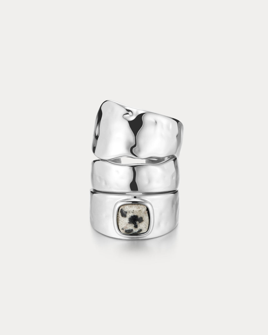 Palma Ring Set - Silver