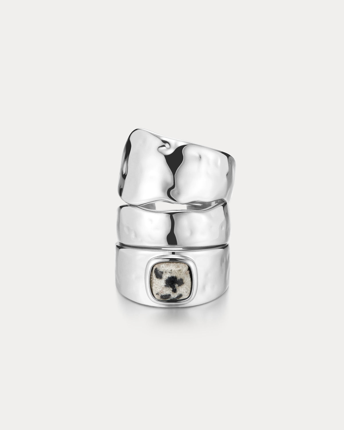 Palma Ring Set - Silver