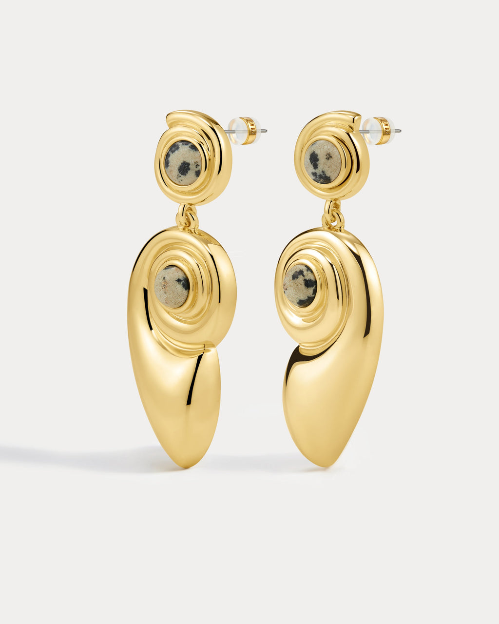 Palma Shell Statement Earrings - Gold