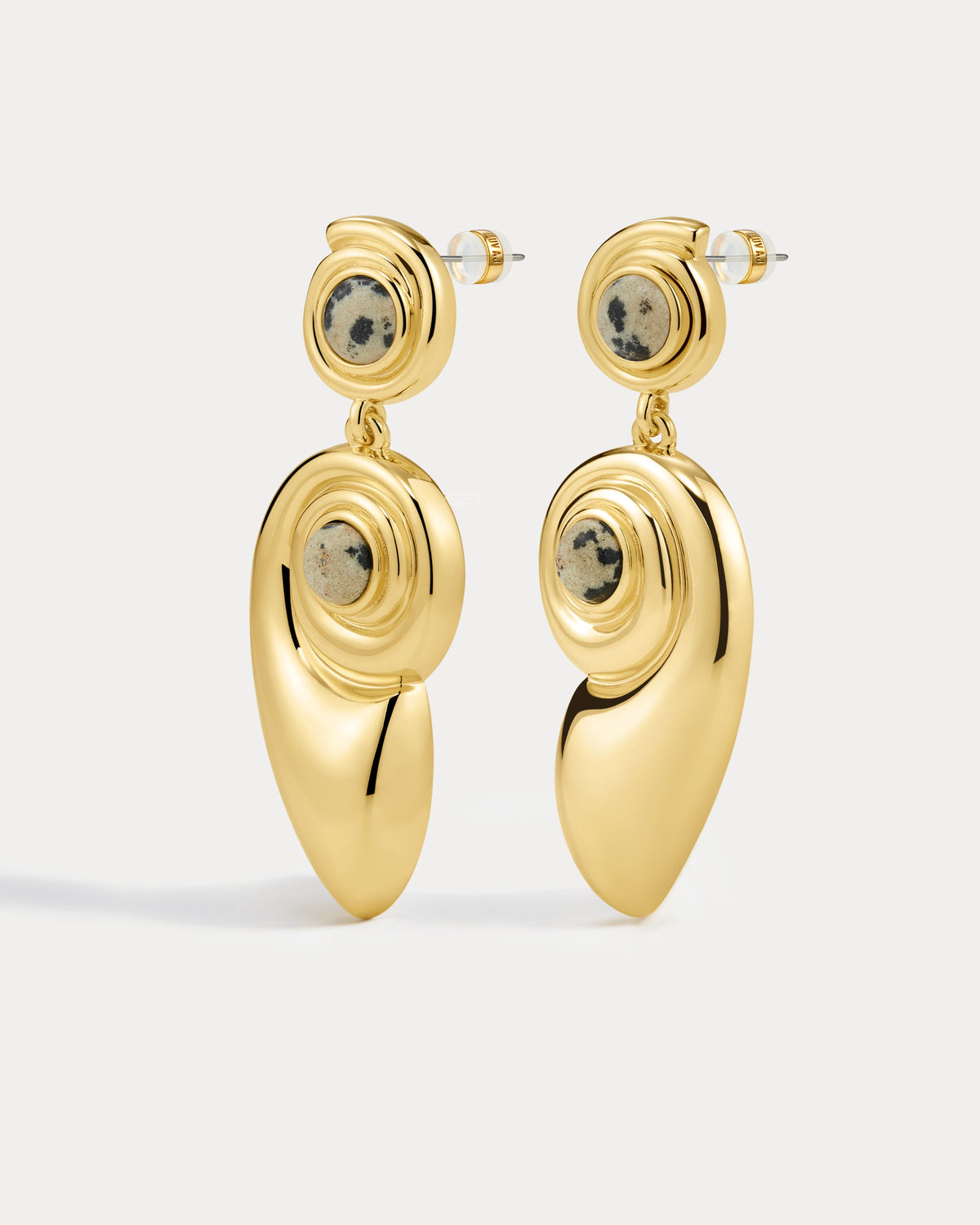 Palma Shell Statement Earrings - Gold