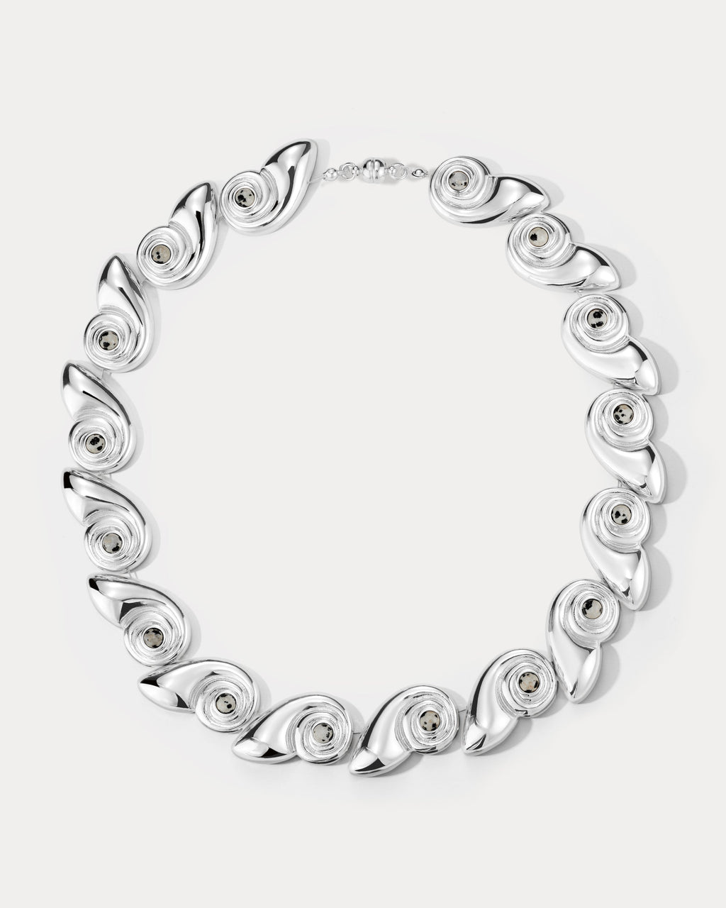 Palma Shell Statement Necklace - Silver