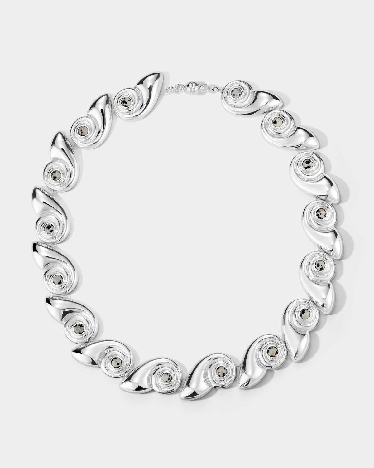 Palma Shell Statement Necklace - Silver