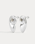 Palma Shell Studs - Silver - Earrings