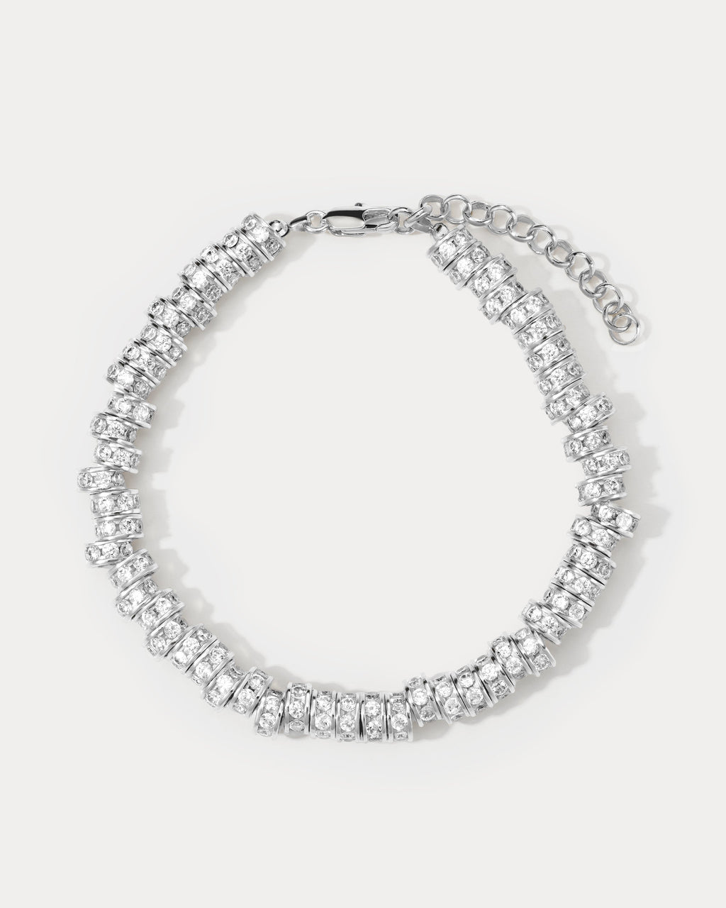 Rio Rhinestone Anklet - Silver