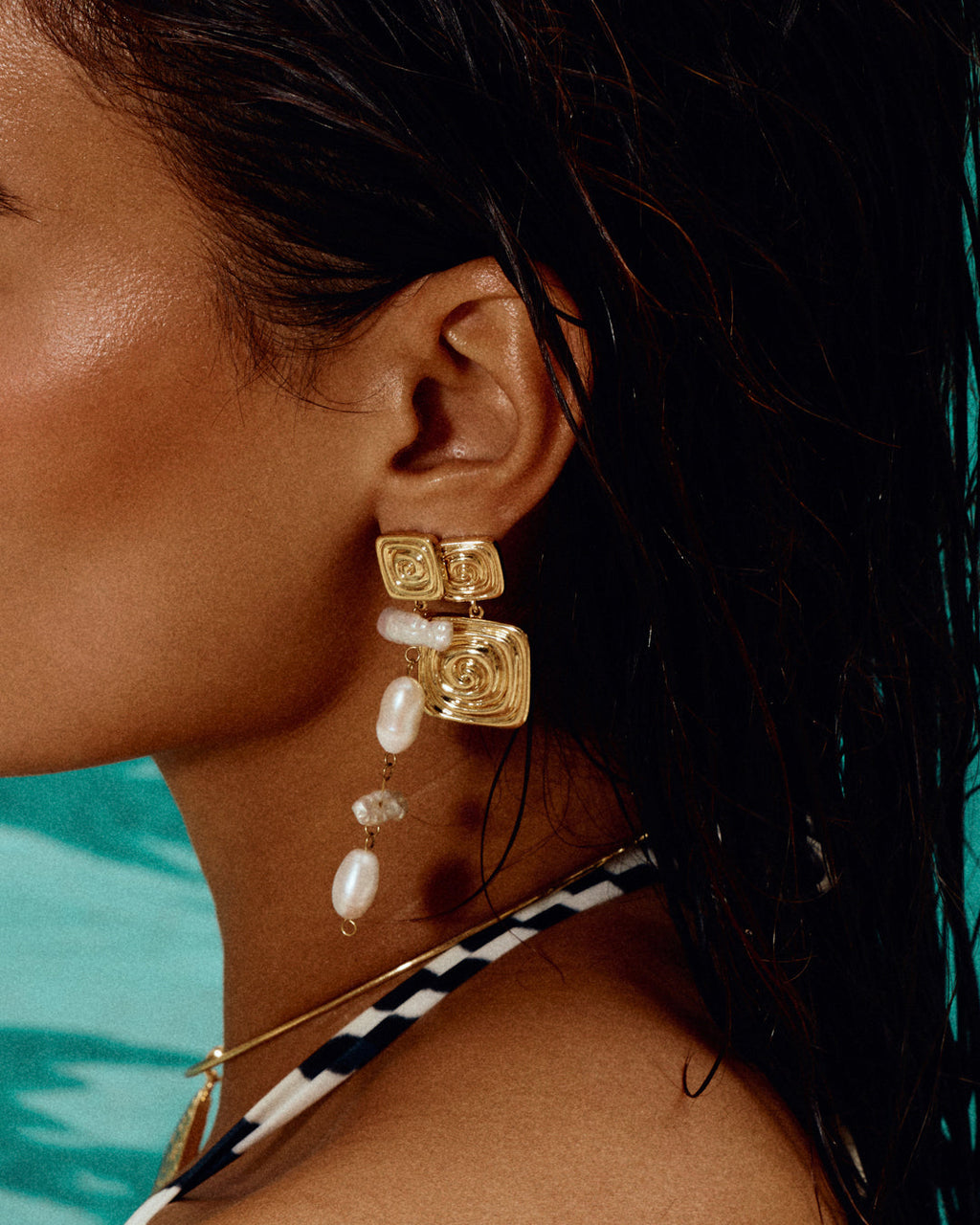 Seychelles Statement Earrings - Gold — alternate view