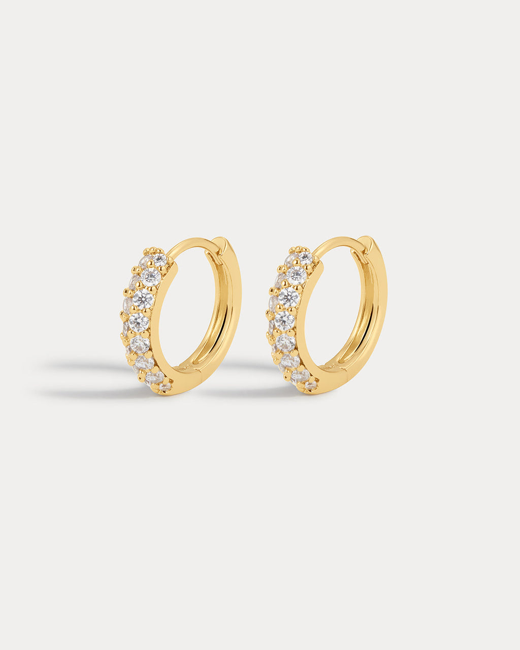 Baby Pavé Huggies - Gold - Earrings