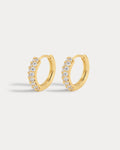 Baby Pavé Huggies - Gold - Earrings