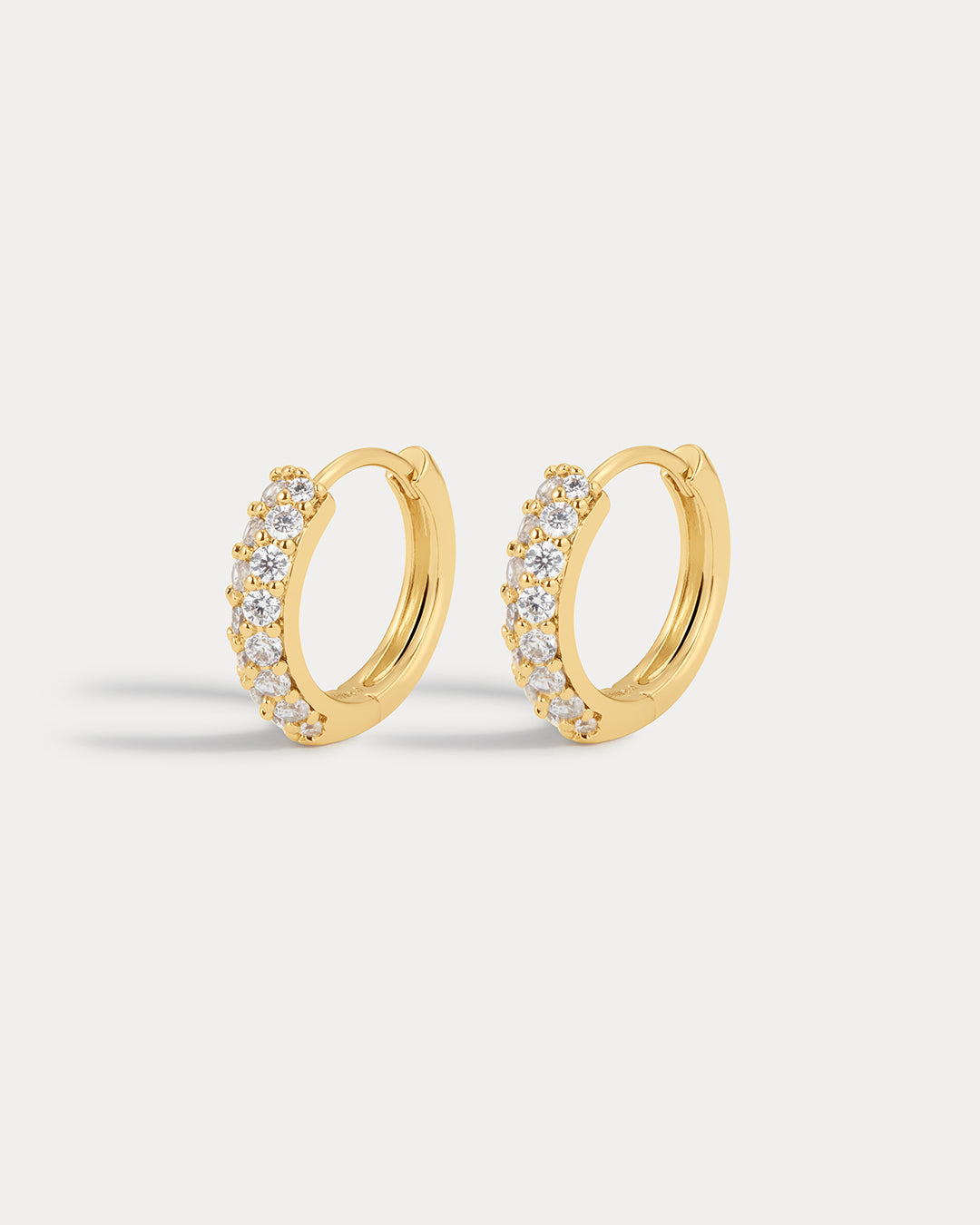 Baby Pavé Huggies - Gold - Earrings