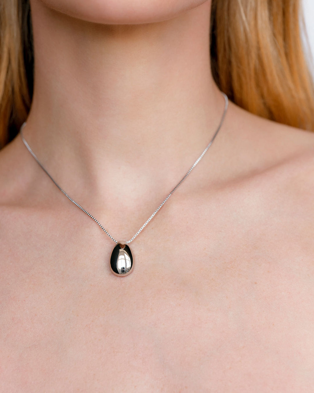 Metal Bean Necklace — alternate view 2