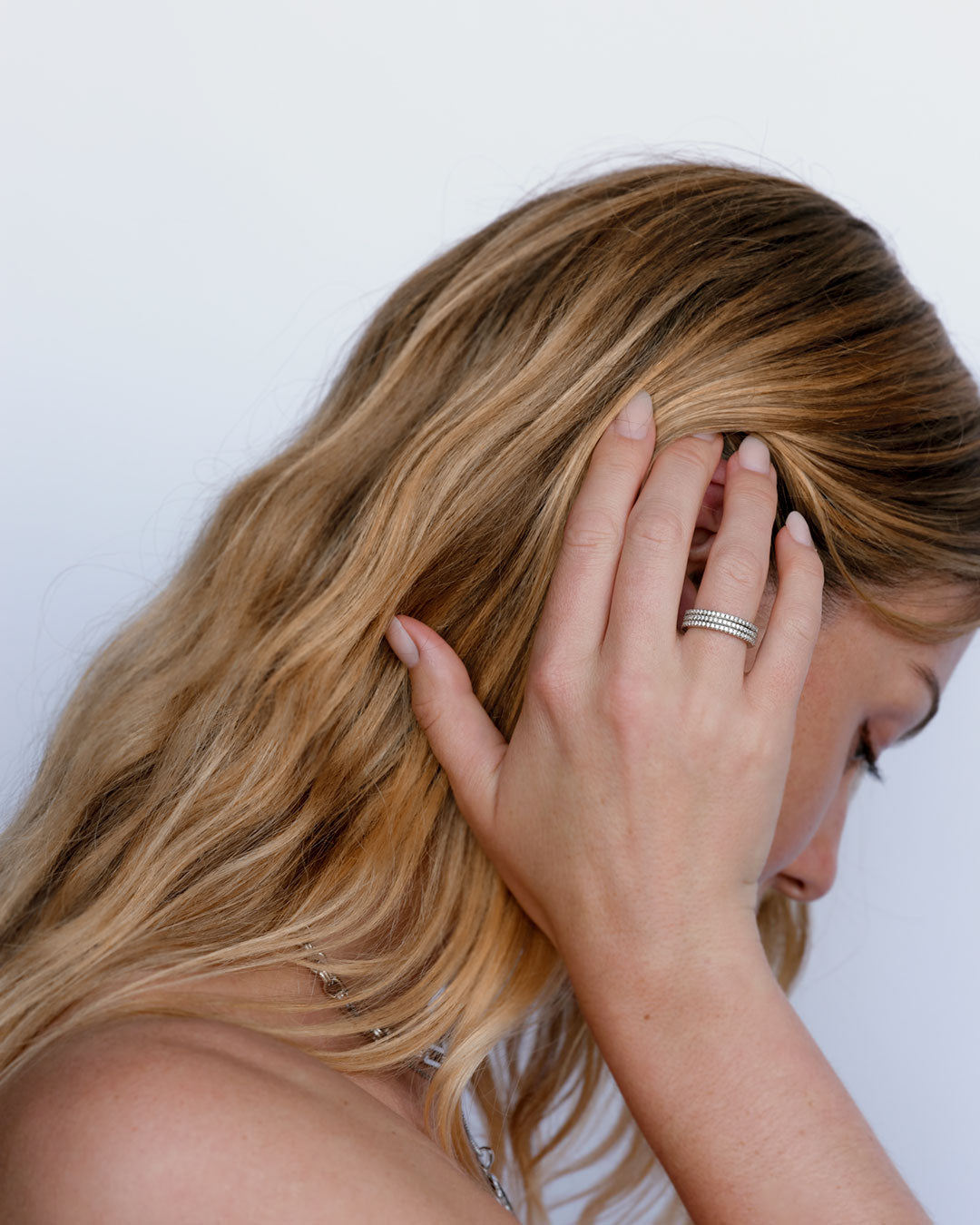 Classic Pavé Bands Set - Rings — alternate angle