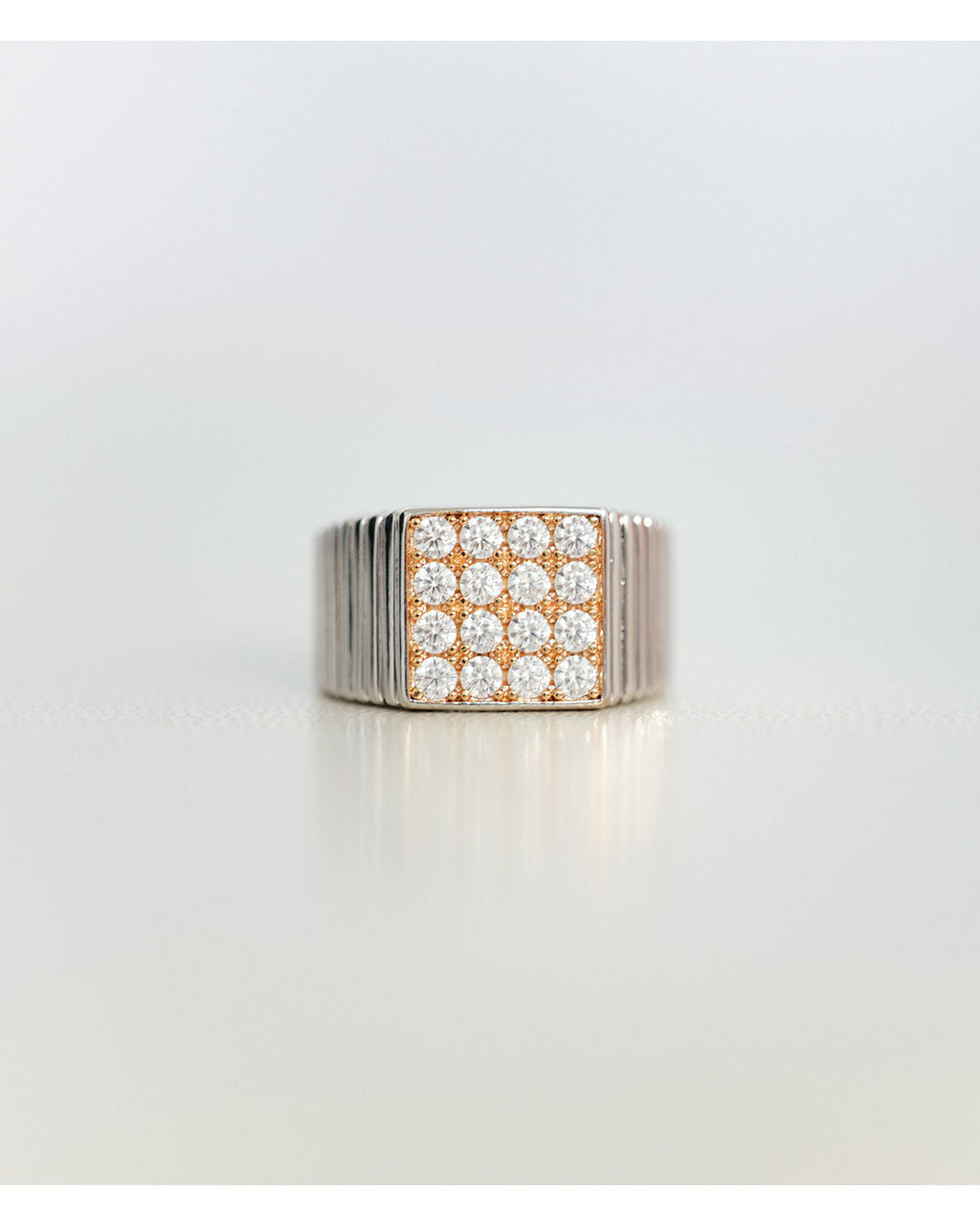 Pavé Square Signet Ring — alternate angle