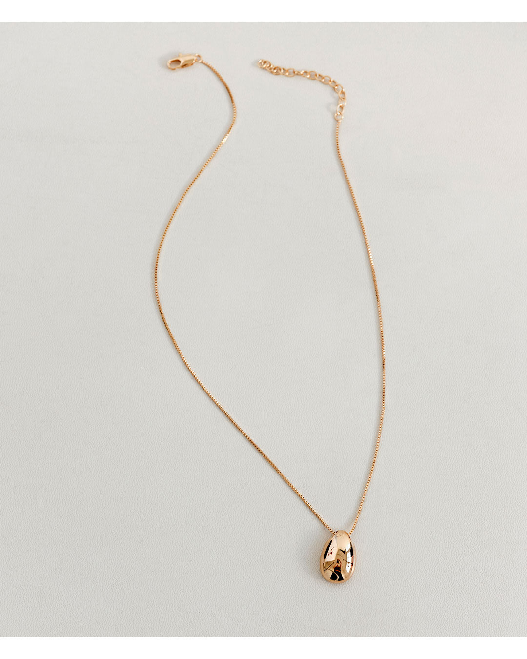 Metal Bean Necklace — detail view
