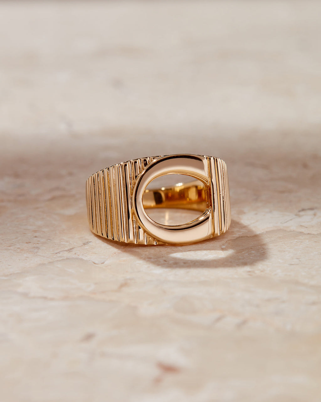 Initial Ridged Ring — detail view
