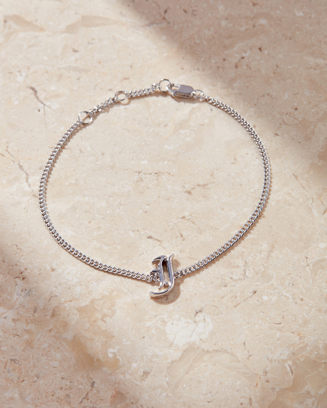 Initial Bracelet- Old English — alternate view