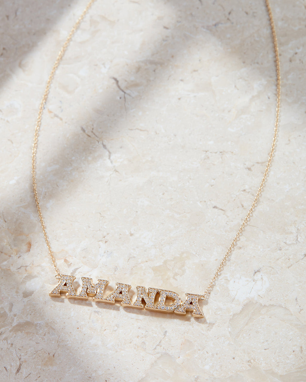Pavé Nameplate Necklace